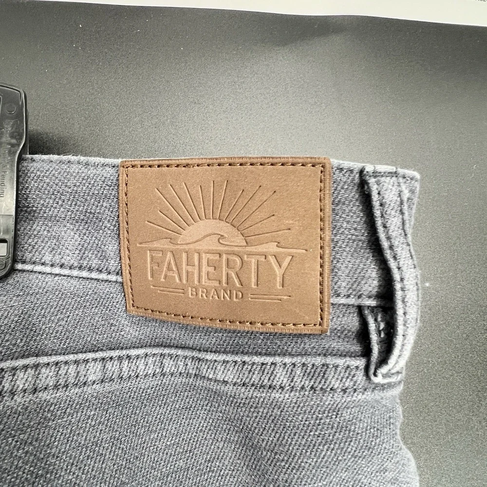 Faherty‎ Stretch Terry 5 Pocket Pants Mens 40x32 Navy Cotton Blend Slim Fit